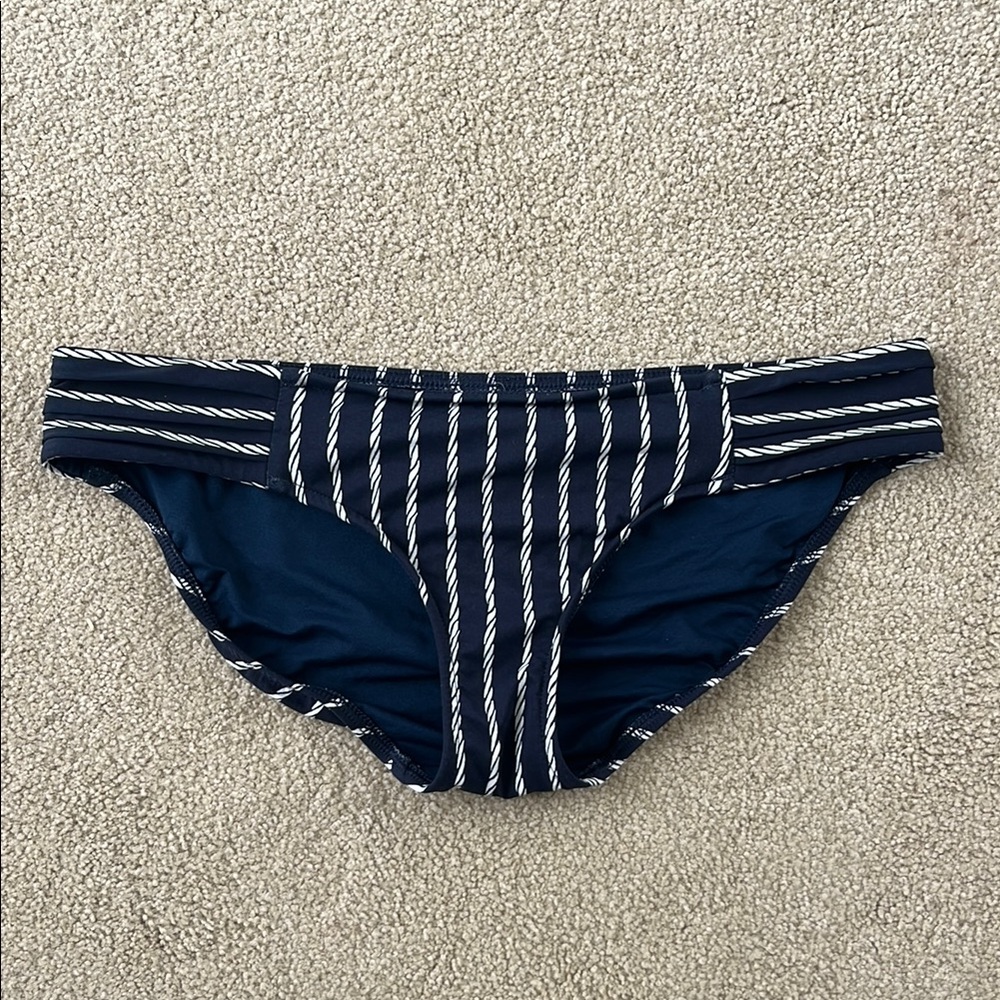 Seafolly Navy Striped Bikini Bottom